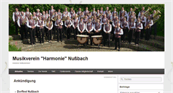 Desktop Screenshot of musikvereinnussbach.de