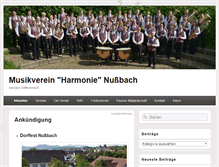Tablet Screenshot of musikvereinnussbach.de